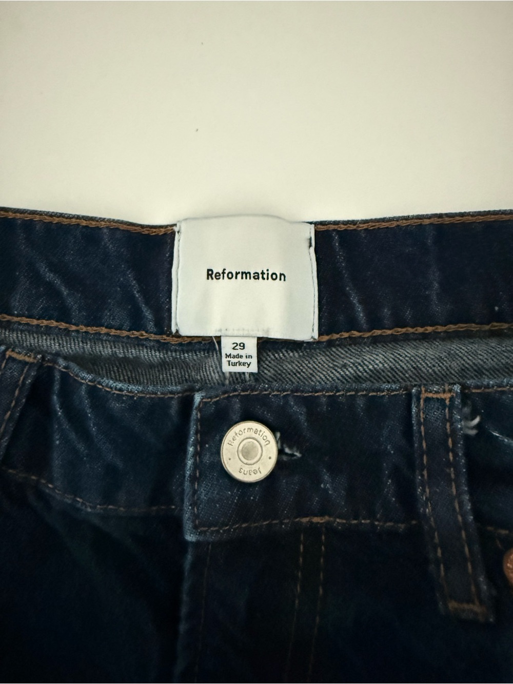Reformation Cary High Rise Slouchy Wide Leg Jeans in Ondine (US 8/29) - Picture 4 of 5